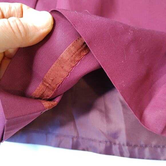 J.Crew Burgundy 'Kami' V-Neck Fit & Flare Dress Classic Faille Size 10 - Picture 6 of 14